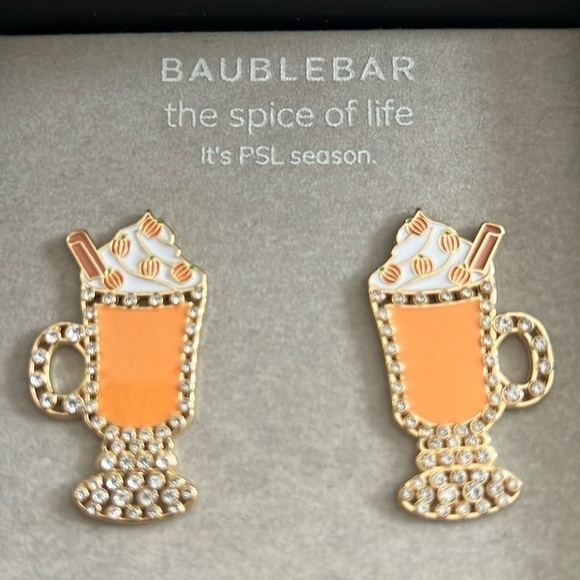 Baublebar Pumpkin Spice Latte Spice of Life Earrings NEW - Picture 2 of 5